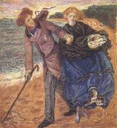Writing on the Sand (mk28) Dante Gabriel Rossetti